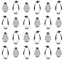 Vector seamless pattern of emperor penguin