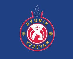 FC Pyunik Erevan Club Logo Symbol Armenia League Football Abstract Design Vector Illustration With Blue Background