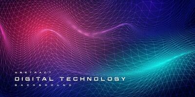 tecnología digital abstracta circuito futurista fondo rosa azul, tecnología de ciencia cibernética, futuro de comunicación de innovación, datos grandes ai, conexión de red de Internet, vector de ilustración de alta tecnología en la nube