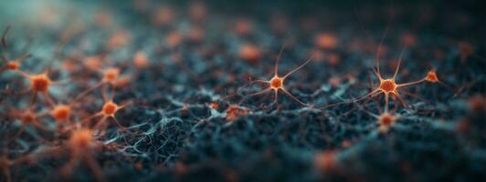 Neurons cells concept. AI generated photo