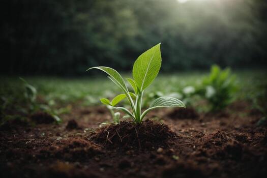 Young sprout. AI generated photo