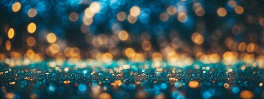 Bokeh Blue Background. AI generated photo