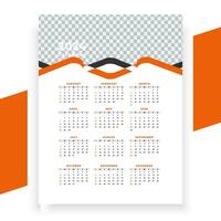 vector modern style new year 2024 calendar template