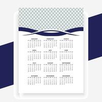 vector modern style new year 2024 calendar template