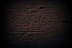 the old red brick wall. AI generated photo