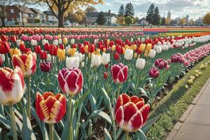 Tulips. AI generated photo