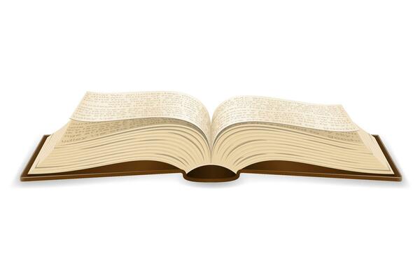open book with pages vector illustration isolated on white background