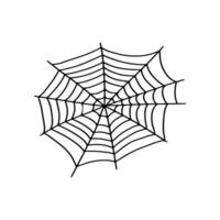 Cobweb. Spooky Halloween spider web. Vector isolated illustration. Gossamer. Spiderweb outline sign