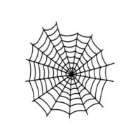 Cobweb. Spooky Halloween spider web. Vector isolated illustration. Gossamer. Spiderweb outline sign