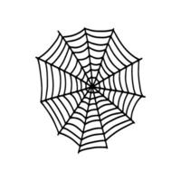 Cobweb. Spooky Halloween spider web. Vector isolated illustration. Gossamer. Spiderweb outline sign
