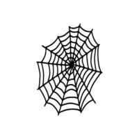 Cobweb. Spooky Halloween spider web. Vector isolated illustration. Gossamer. Spiderweb outline sign