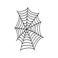 Cobweb. Spooky Halloween spider web. Vector isolated illustration. Gossamer. Spiderweb outline sign