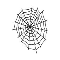 Cobweb. Spooky Halloween spider web. Vector isolated illustration. Gossamer. Spiderweb outline sign