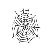 Cobweb. Spooky Halloween spider web. Vector isolated illustration. Gossamer. Spiderweb outline sign