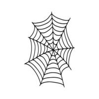 Cobweb. Spooky Halloween spider web. Vector isolated illustration. Gossamer. Spiderweb outline sign