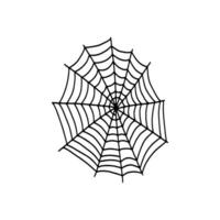 Cobweb. Spooky Halloween spider web. Vector isolated illustration. Gossamer. Spiderweb outline sign