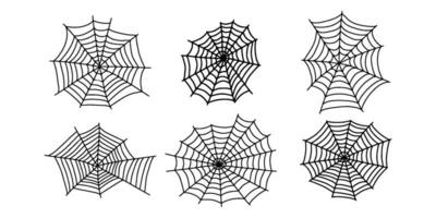 Cobweb. Spooky Halloween spider web. Vector isolated illustration. Gossamer. Spiderweb outline sign