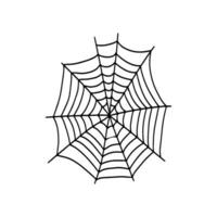 Cobweb. Spooky Halloween spider web. Vector isolated illustration. Gossamer. Spiderweb outline sign