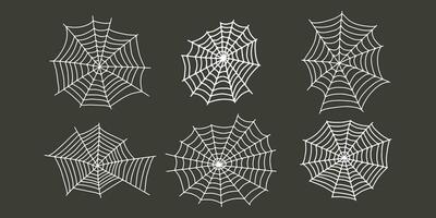 Cobweb. Spooky Halloween spider web. Vector isolated illustration. Gossamer. Spiderweb outline sign