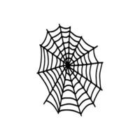 Cobweb. Spooky Halloween spider web. Vector isolated illustration. Gossamer. Spiderweb outline sign