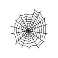 Cobweb. Spooky Halloween spider web. Vector isolated illustration. Gossamer. Spiderweb outline sign