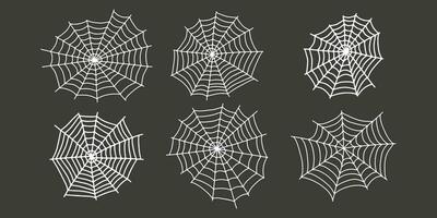 Cobweb. Spooky Halloween spider web. Vector isolated illustration. Gossamer. Spiderweb outline sign