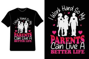 Parents Day t-shirt design, Love my parents gear, Parents Day gift ideas, Family love t-shirts, Mom and Dad appreciation. vector