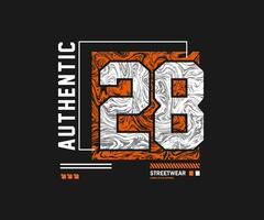 28 number authentic typography vintage design, Vector illustration for streetwear and urban style t-shirts design, hoodies, etc