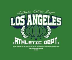 los angeles typography design vintage fashion. varsity design illustration for streetwear and urban style t-shirts design, hoodies, etc vector