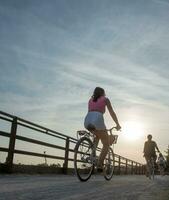 Sunset bike ride photo