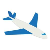 Airplane icon isometric vector. Large modern passenger plane during flight icon vector