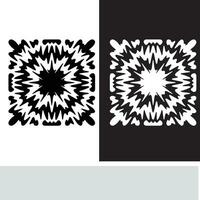 resumen sin costura modelo con siluetas flores en negro y blanco. floral repitiendo monocromo antecedentes. interminable impresión textura. tela diseño. fondo de pantalla - vector