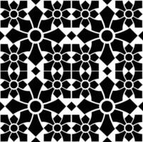 Abstract seamless pattern with silhouettes flowers in black and white. Floral repeating monochrome background. Endless print texture. Fabric design. Wallpaper - vector