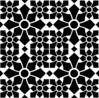 resumen sin costura modelo con siluetas flores en negro y blanco. floral repitiendo monocromo antecedentes. interminable impresión textura. tela diseño. fondo de pantalla - vector