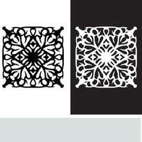 resumen sin costura modelo con siluetas flores en negro y blanco. floral repitiendo monocromo antecedentes. interminable impresión textura. tela diseño. fondo de pantalla - vector