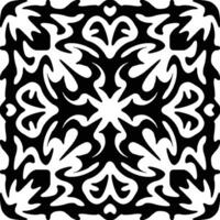 Abstract seamless pattern with silhouettes flowers in black and white. Floral repeating monochrome background. Endless print texture. Fabric design. Wallpaper - vector