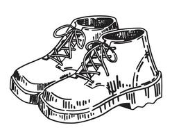 garabatear de clásico hombres zapatos. contorno dibujo de otoño calzado. mano dibujado vector ilustración. soltero clipart aislado en blanco antecedentes.