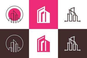 Building logo design element vector with creative concept idea