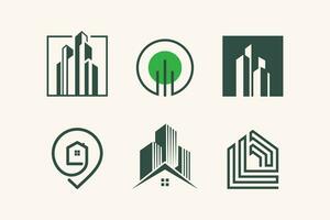 Building logo design element vector with creative concept idea