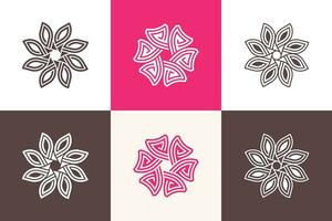 Set of ornament logo design element vector with creative concept