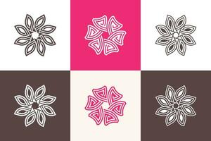 Set of ornament logo design element vector with creative concept