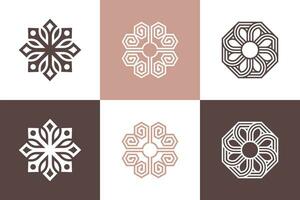 Set of ornament logo design element vector with creative concept