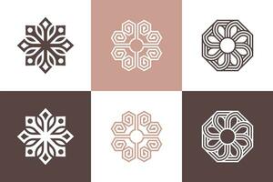 Set of ornament logo design element vector with creative concept