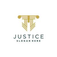 Law firm logo design element vector with creative concept