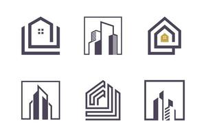 Building logo design element vector with creative concept idea