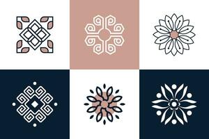 Set of ornament logo design element vector with creative concept