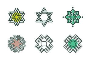 Set of ornament logo design element vector with creative concept