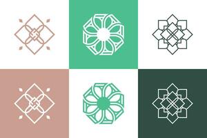 Set of ornament logo design element vector with creative concept