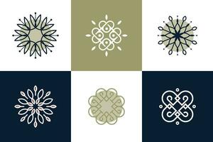 Set of ornament logo design element vector with creative concept