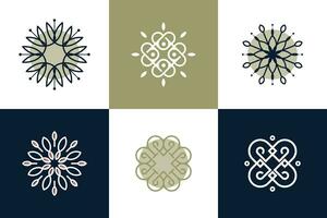 Set of ornament logo design element vector with creative concept